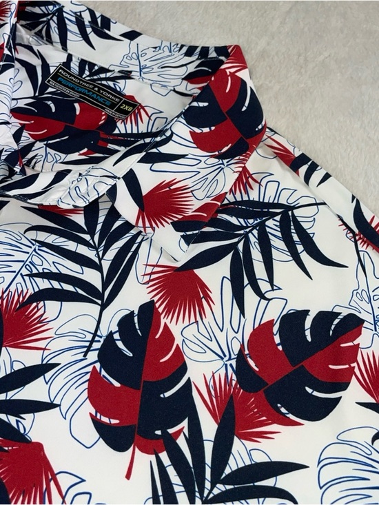 Roundtree & Yorke Other - Roundtree & Yorke Performance Polo Shirt Mens Size 2XB Red White & Blue Tropical